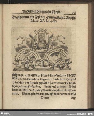 Evangelium am Fest der Himmelfahrt Christi, Marc. XVI, 14. fin.