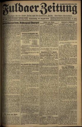 Ausgabe vom Donnerstag, den 28. August 1930.