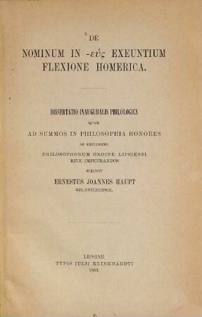 De nominum in-eus exeuntium flexione Homerica