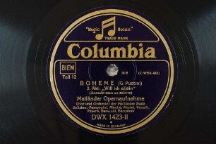 Boheme : 2. Akt: "Will ich allein" (Quando men vo soletta) / (G. Puccini)