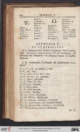 Appendix I: De Numeralibus