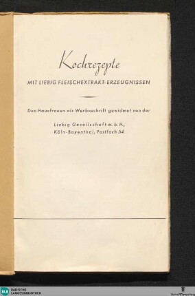 Kochrezepte mit Liebig Fleischextrakt-Erzeugnissen