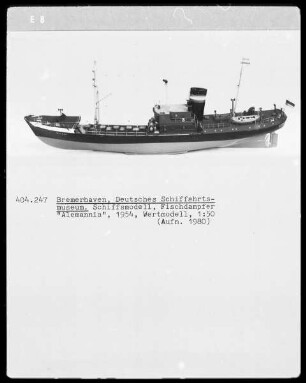 Fischdampfer "Alemannia", 1954, Werftmodell