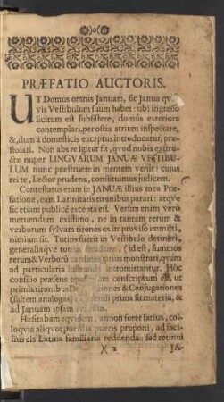 Praefatio Auctoris.
