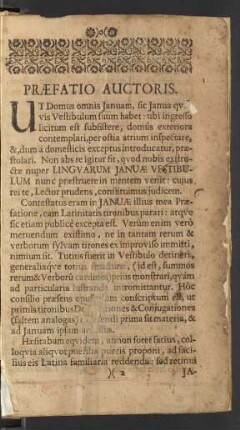 Praefatio Auctoris.