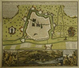 Plan und Ansicht der Stadt Trier