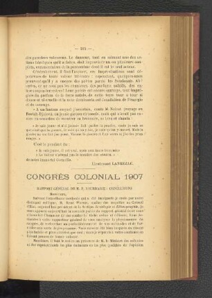 Congrès Colonial 1907.