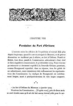 Fondation du Fort d'Orléans (1723-1724)