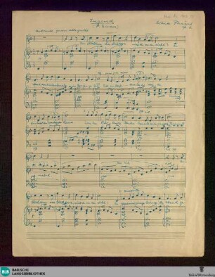 2 Lieder - Mus. Hs. 1400,18 : V, pf