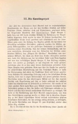 III. Die Karolingerzeit