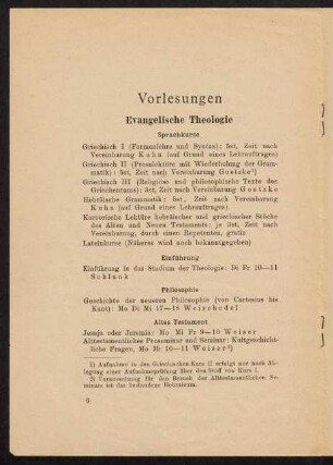 6-10, Vorlesungen