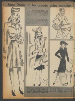 Jean Drouville ha creado estos modelos para la actriz Herminia Franco