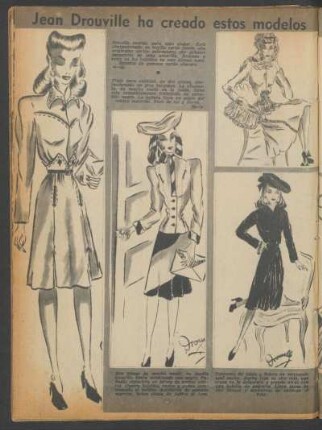 Jean Drouville ha creado estos modelos para la actriz Herminia Franco