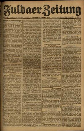 Ausgabe vom Mittwoch, den 08. Oktober 1919.