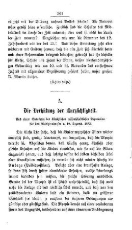 Die Verhütung der Kurzsichtigkeit
