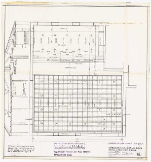 Gemeindehaus Berlin-Britz: Saal-Bühnendecke 1:50