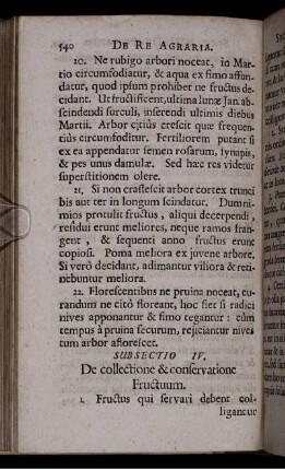 Subsectio IV. De collectione & conservatione Fructuum