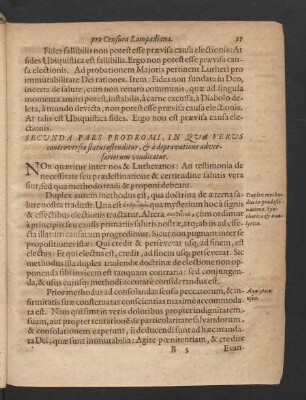 Secunda Pars Prodromi, In Qua Verus controversiae status ostenditur, et a depravatione adversariorum vindicatur.