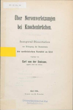 Über Nervenverletzungen bei Knochenbrüchen