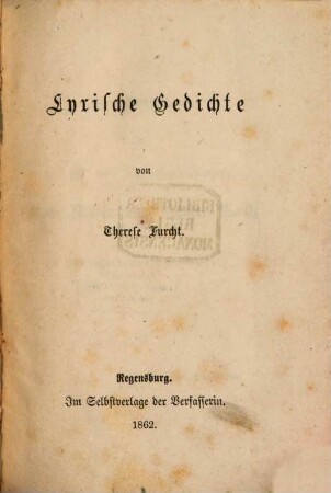 Lyrische Gedichte
