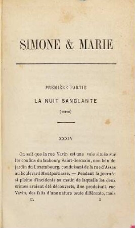 Simone & Marie, 2. La nuit saglante