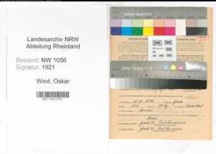 Entnazifizierung Oskar Wind , geb. 15.10.1914 (Beamter)