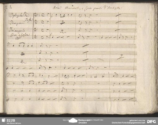 Aria e Coro (ophicleide, timp, triangolo, gran cassa)