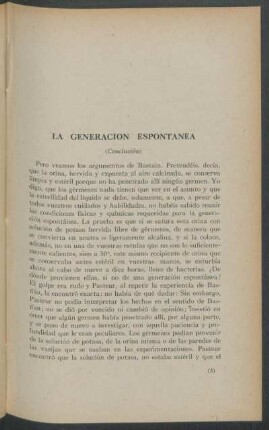 La generación espontánea - (Conclusión)