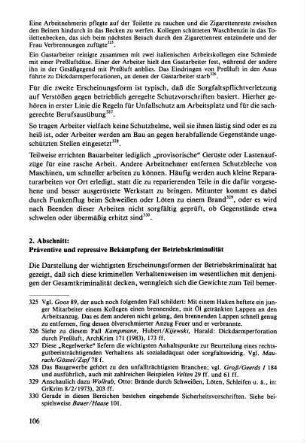 106-133, 2. Abschnitt: Präventive und repressive Bekämpfung der Betriebskriminalität