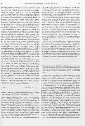 878-879 [Rezension] Thümmel, Hans Georg, Bilderlehre und Bilderstreit