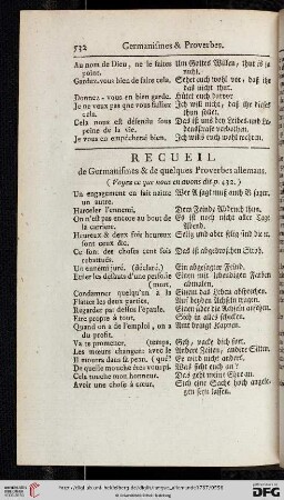 Recueil de Germanismes & de quelques Proverbes allemans