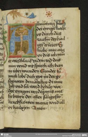 38r: historisierte Deckfarbeninitiale