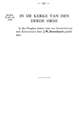 In De Kerke Van Den Derde Orde