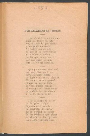 Dos palabras al lector