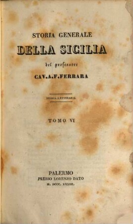 Storia generale della Sicilia, 6. Storia civile ; p. 6
