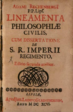 Lineamenta philosophiae civilis de imperii regimento