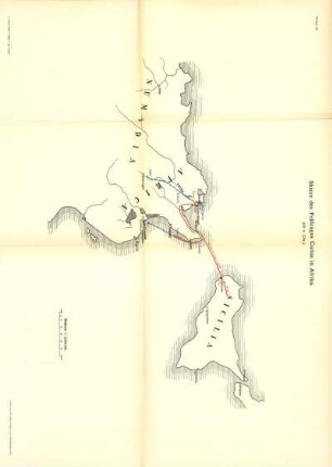 Skizze des Feldzuges Curios in Afrika. (49 v. Chr.)