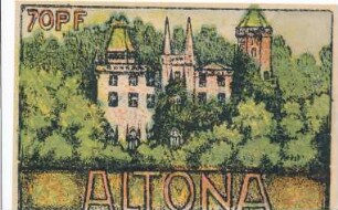 Zahlungsmittel / Gutschein des Magistrats Altona über 70 Pfennig