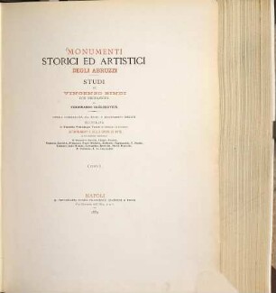 Monumenti storici e artistici degli Abruzzi : studi, Testo [1]