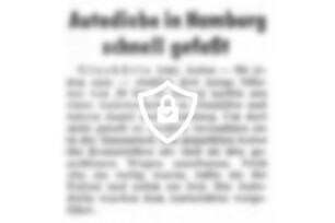 Autodiebe in Hamburg schnell gefaßt