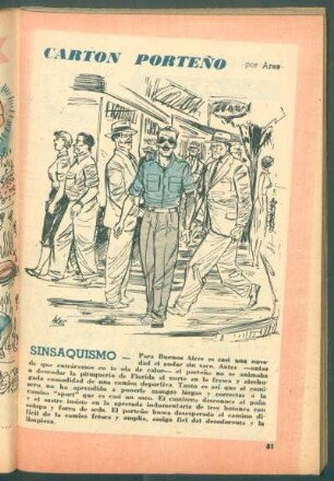 Cartón porteño: Sinsaquismo - [Dibujo]