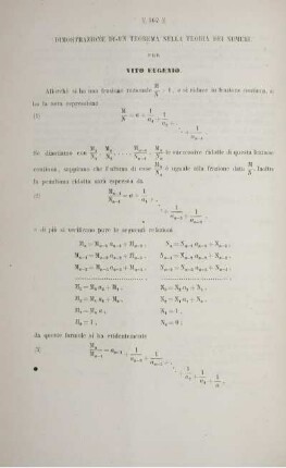 Dimostrazione di un teorema nella teoria dei numeri.