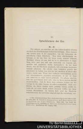 III. Sprachformen der Hss.