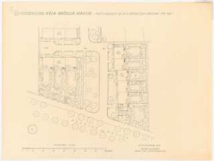 Gartenanlage Brühler Straße (Wohnungen für Belgische Besatzungsangehörige), Köln: Gartenanlagen an den Einfamilienhäusern Typ XR: Grundriss 1:200