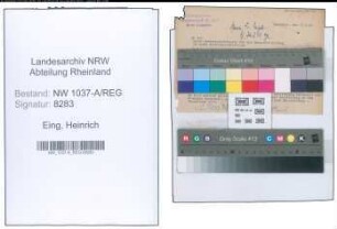 Entnazifizierung Heinrich Eing , geb. 24.01.1906 (Lehrer)