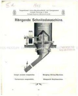 Hängende Schnitzelmaschine