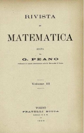 3: Rivista di matematica