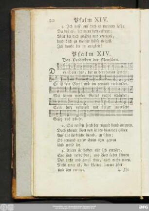 Psalm XIV. Das Verderben der Menschen.