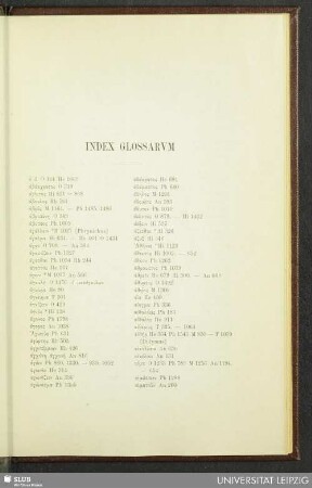 Index glossarvm / Index glossarum