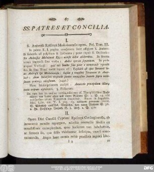 SS. Patres Et Concilia.